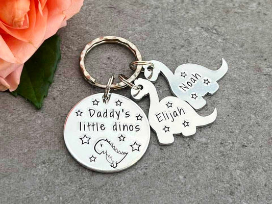 'Daddy's little dinos' Keyring